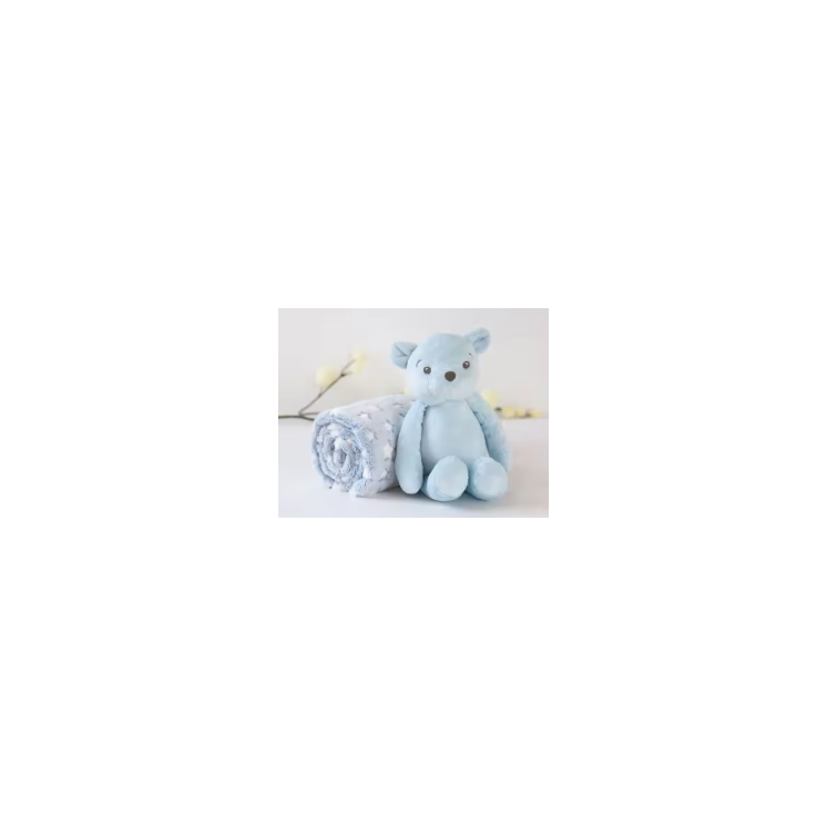 Kiokids Peluche Osito Azul con Mantita