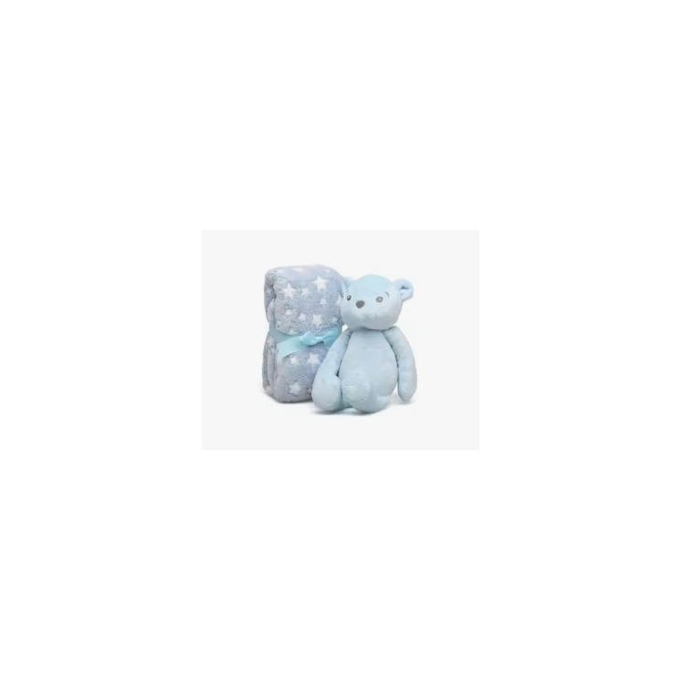 Kiokids Peluche Osito Azul con Mantita