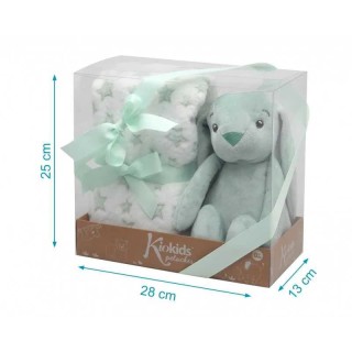 Kiokids Set Peluche Conejito con Manta Polar